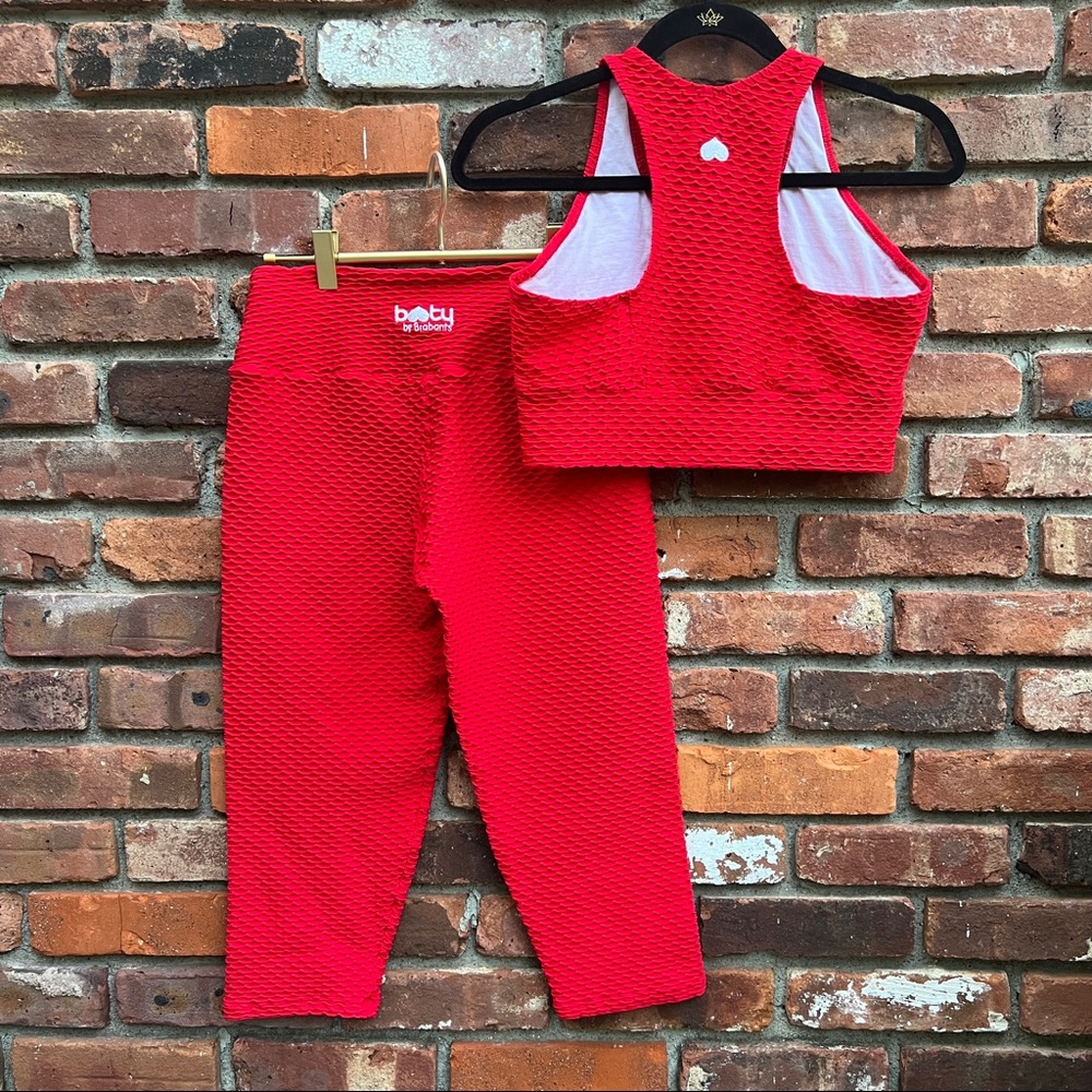 BOOTY by Brabants CURVY Croco SET Skin Cropped legging red Amor